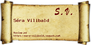 Séra Vilibald névjegykártya